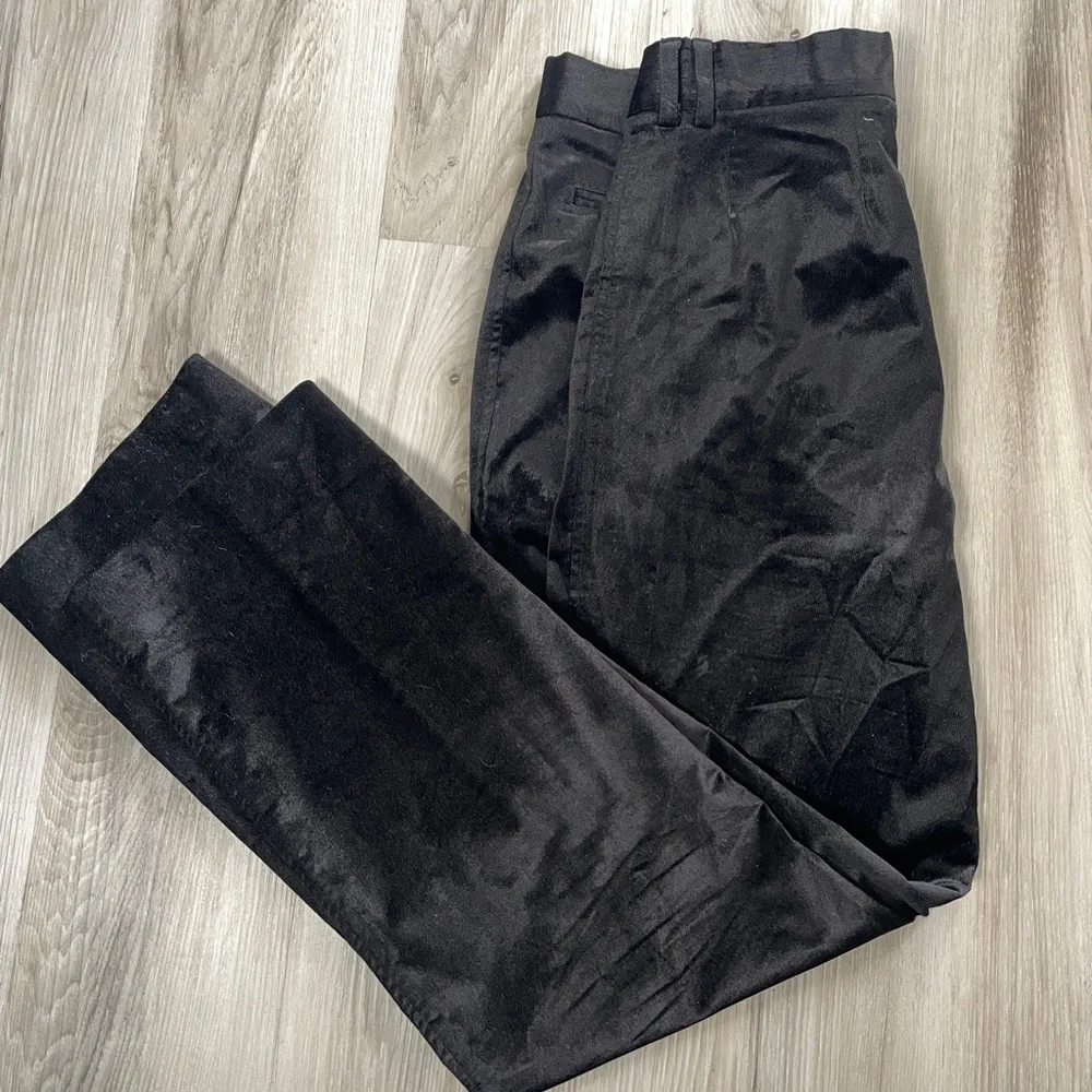 D&G Y2K Vintage Black Velvet Jeans Straight Leg